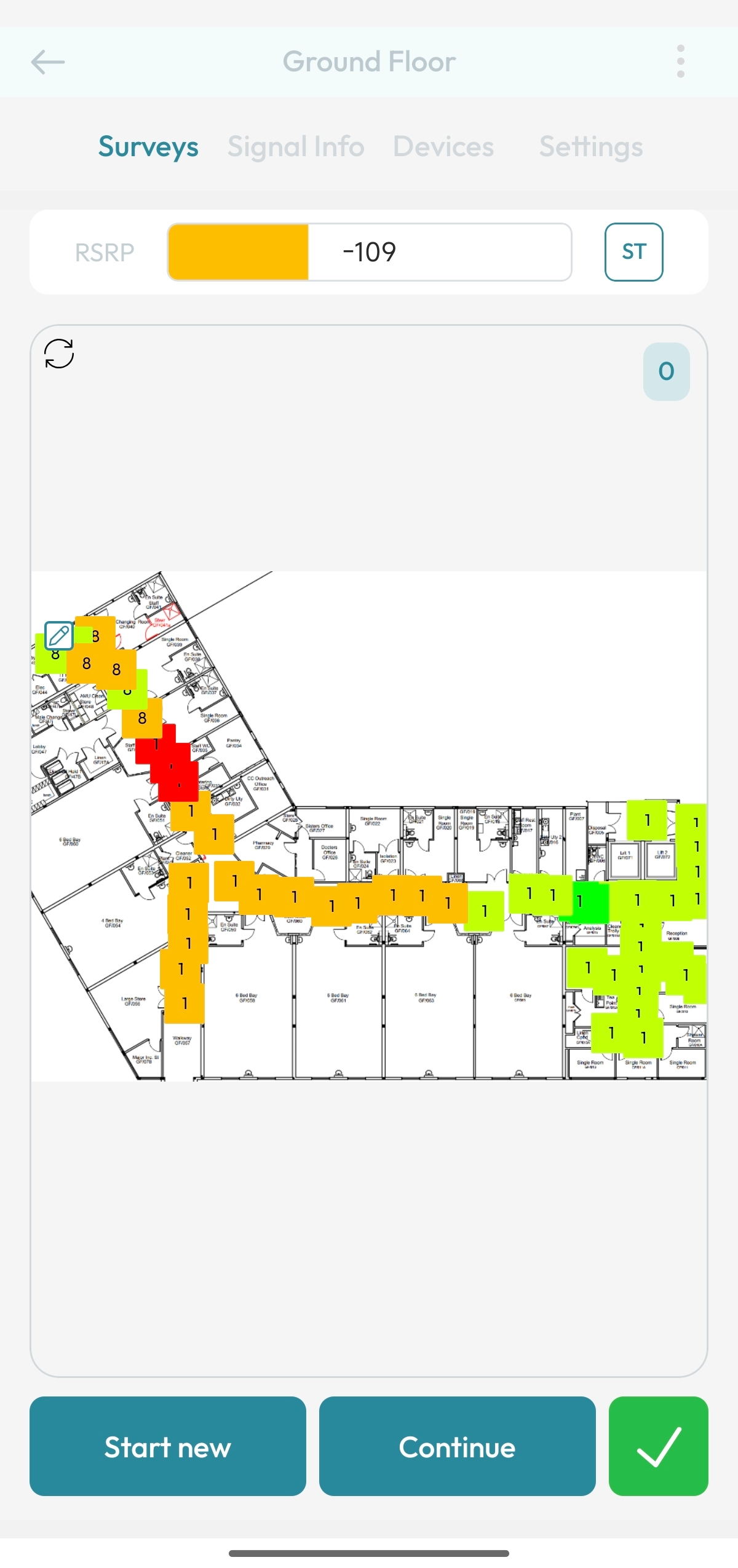 TapSurv App Interface